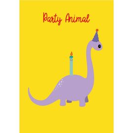 Postkaart Dino party / Studio Inktvis